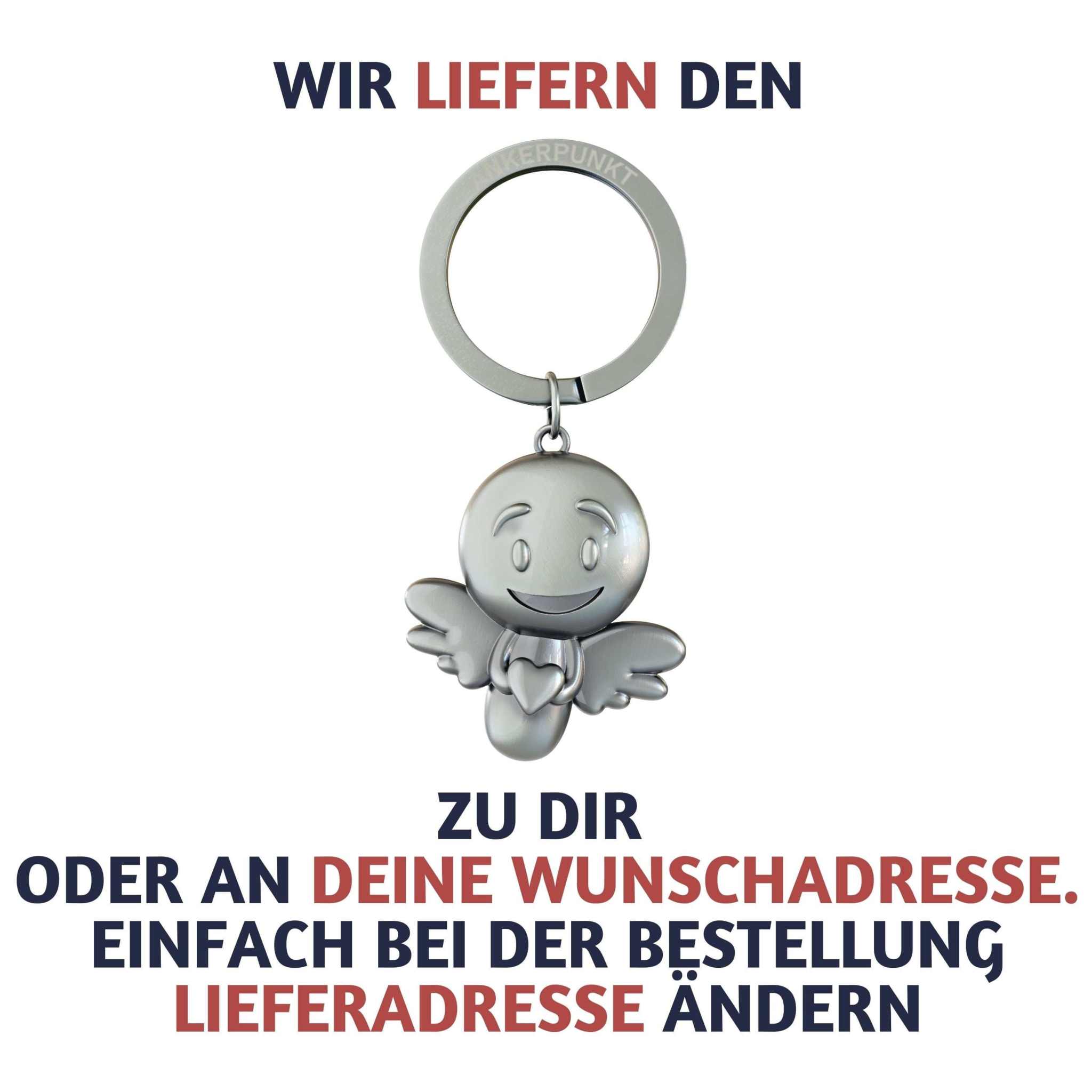 Schutzengel Schlüsselanhänger silber vintage Geschenkartikel.