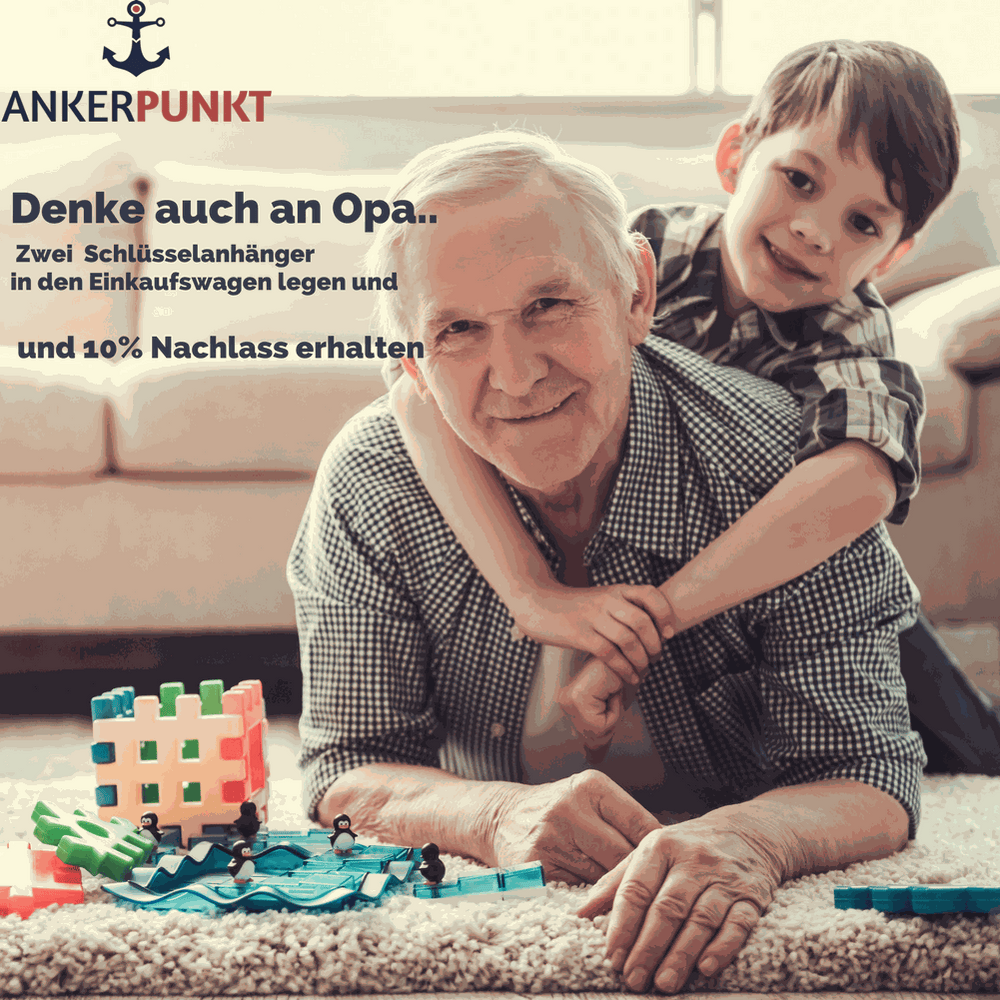 Beste Oma Schlüsselanhänger Leder dunkelbraun - Ankerpunkt