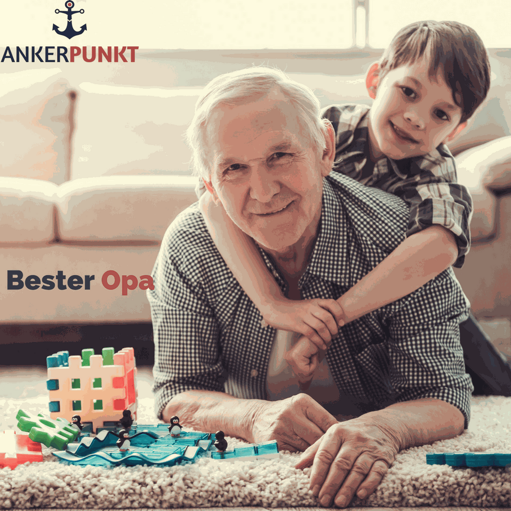 Bester Opa Schlüsselanhänger Leder dunkelbraun - Ankerpunkt