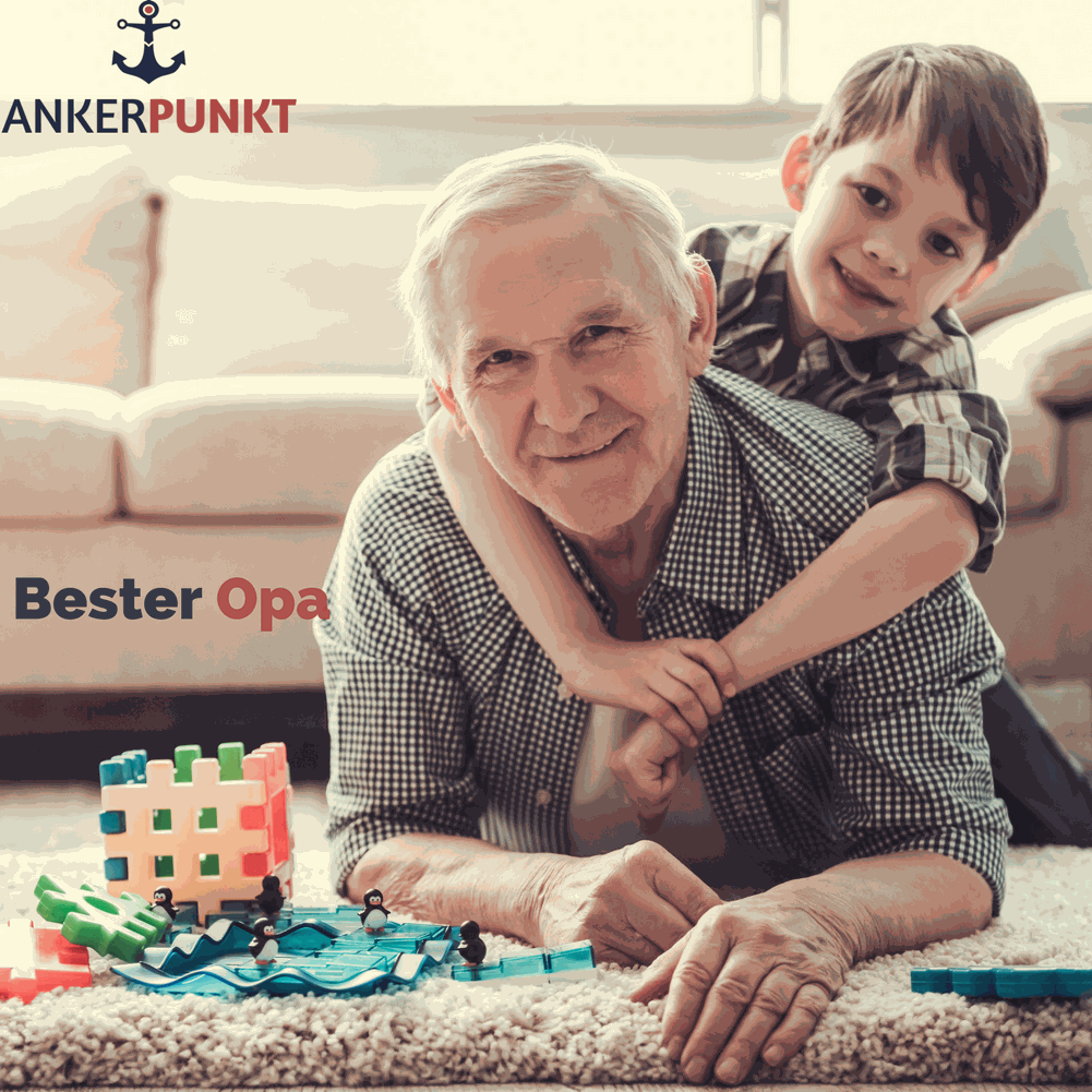 Bester Opa Schlüsselanhänger Leder dunkelbraun - Ankerpunkt