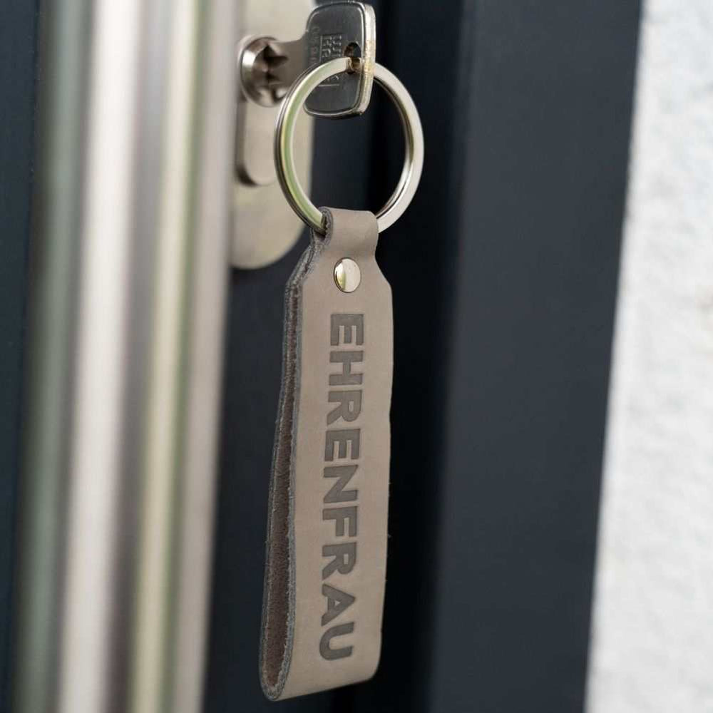 Ehrenmann & Ehrenfrau Schlüsselanhänger Set Leder grau - Ankerpunkt