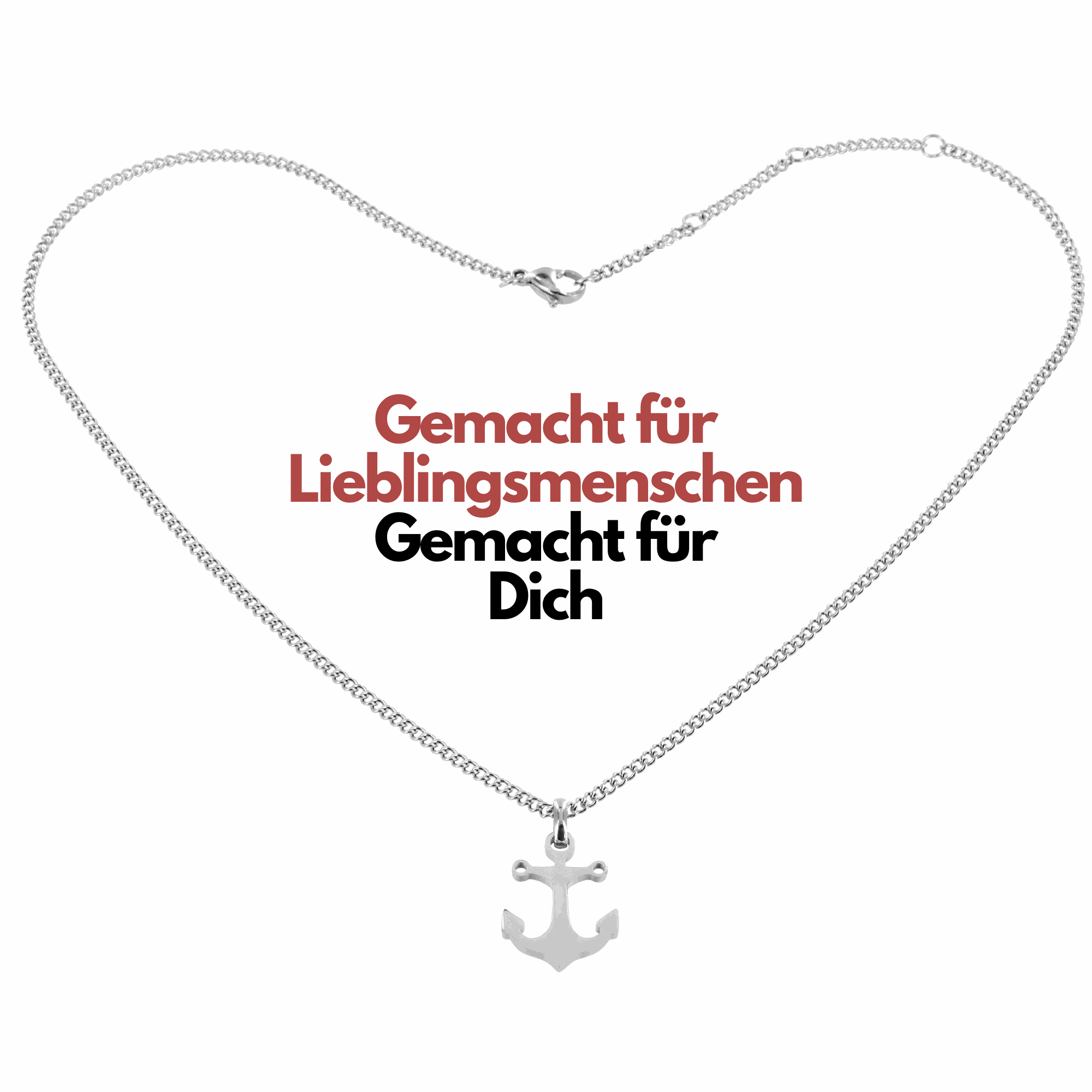 Halskette mit Anker Anhänger Royal Destiny Silber - Ankerpunkt