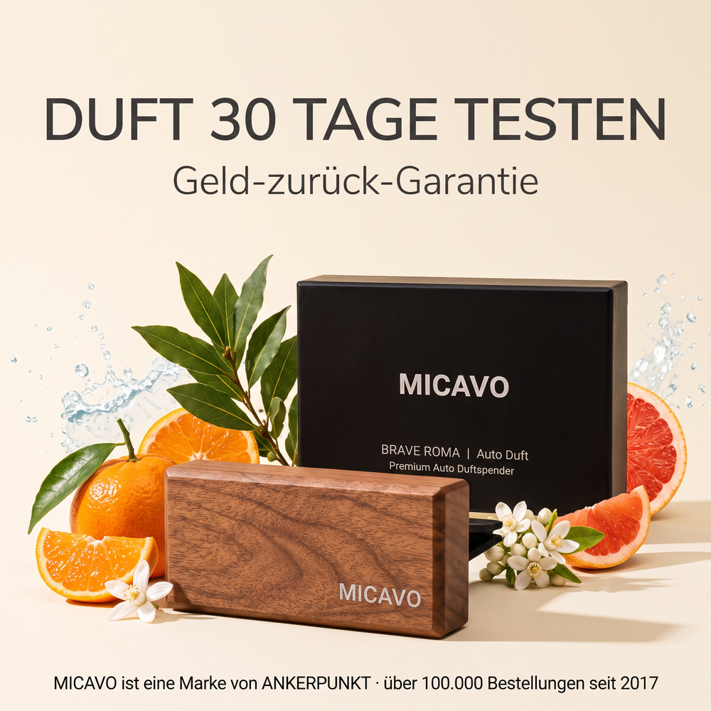 MICAVO Auto Duftspender Brave Roma 30 Tage testen – Geld-zurück-Garantie