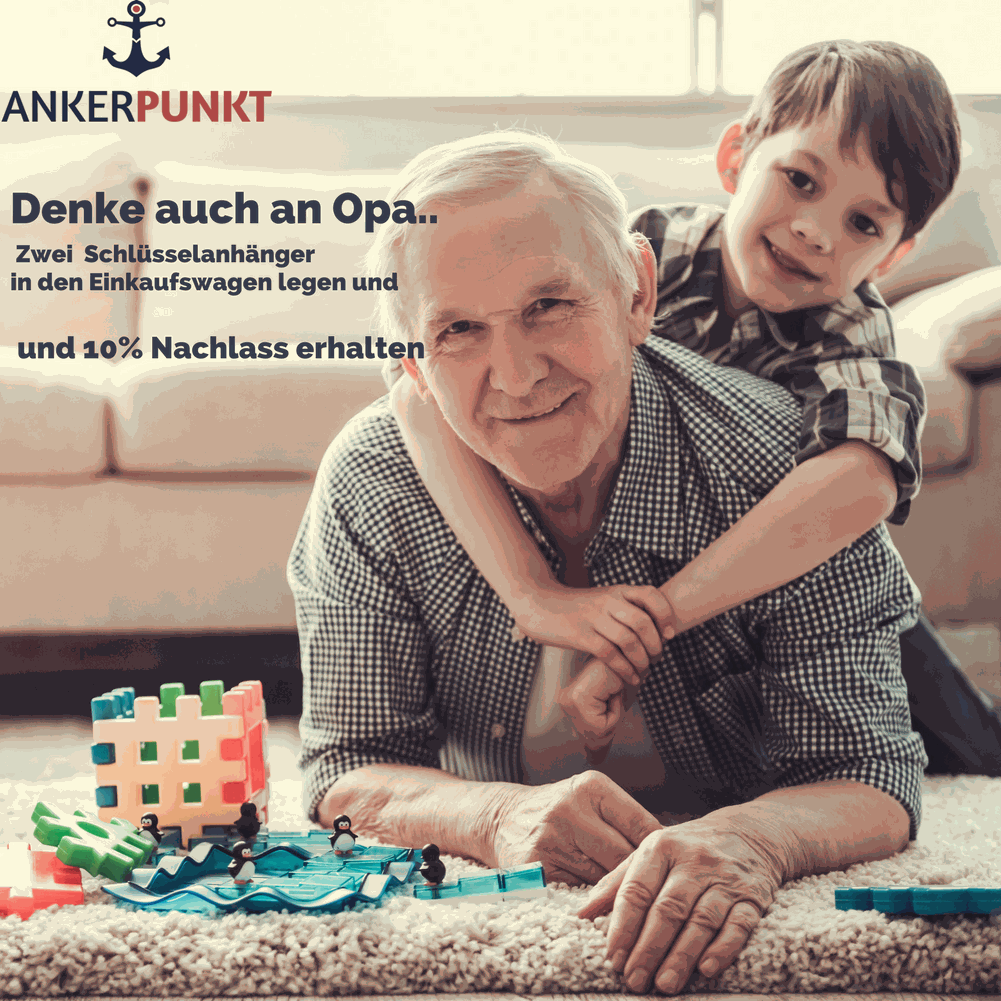 Beste Oma Schlüsselanhänger Leder dunkelbraun mit geprägter Botschaft