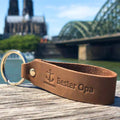 Bester Opa Schlüsselanhänger Leder dunkelbraun - Ankerpunkt