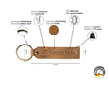 Geschenk für Mama und Papa Beste Mama & Bester Papa Schlüsselanhänger Set Leder dunkelbraun - Ankerpunkt