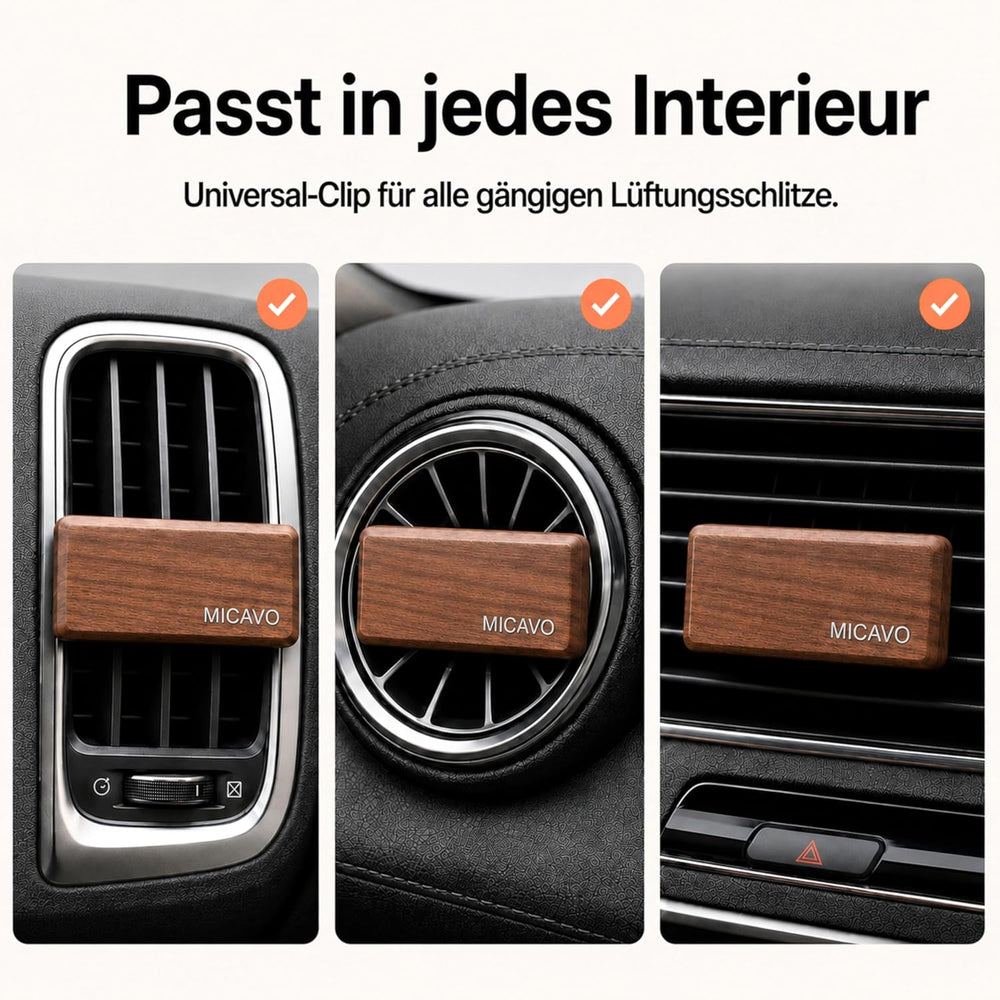 Brave Roma Autoparfüm – Duftspender aus Walnussholz mit zwei Refills | MICAVO