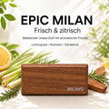 Epic Milan Autoparfüm – Duftspender aus Walnussholz mit zwei Refills | MICAVO