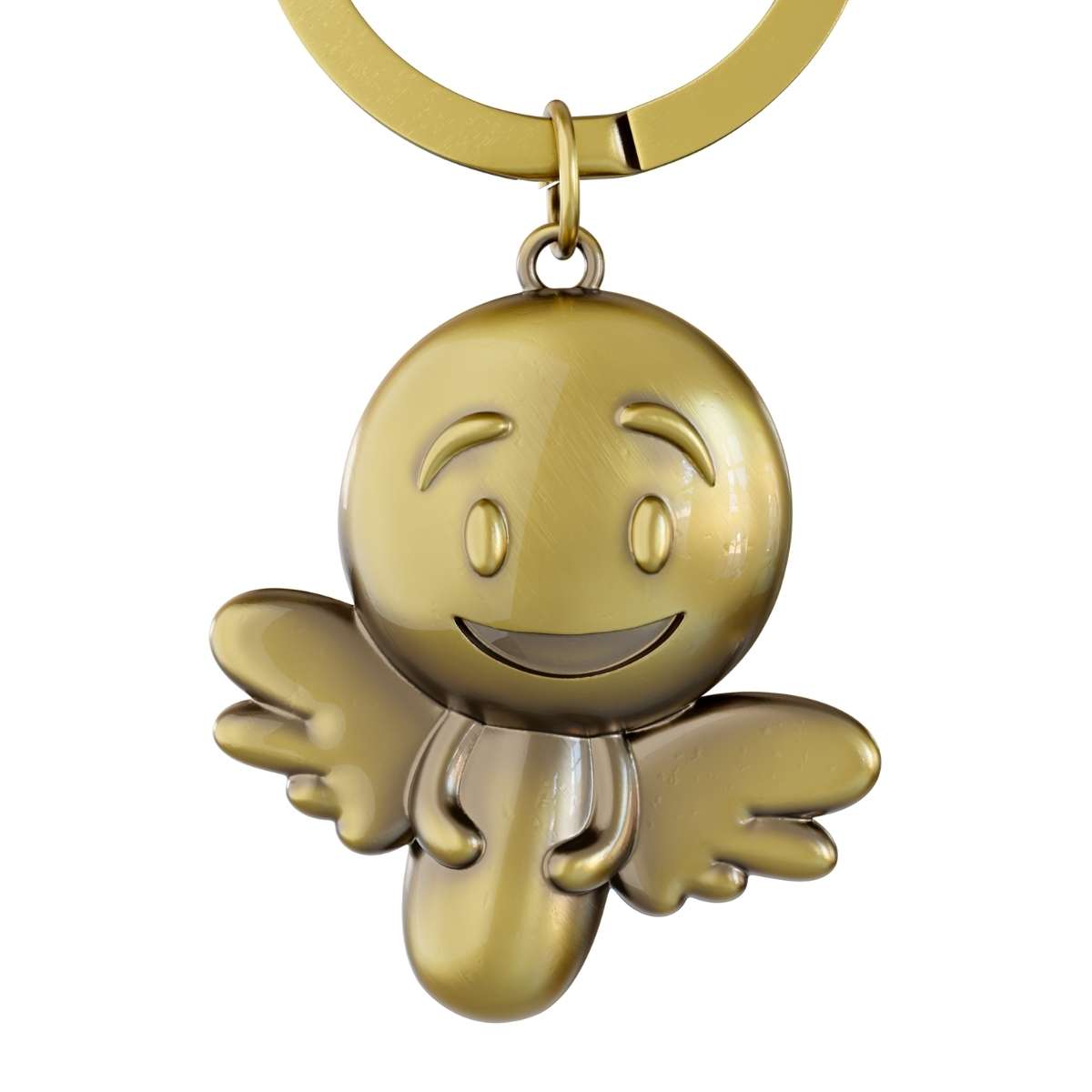 Schutzengel Schlüsselanhänger in Gold – niedlicher Engel Glücksbringer mit Flügeln.