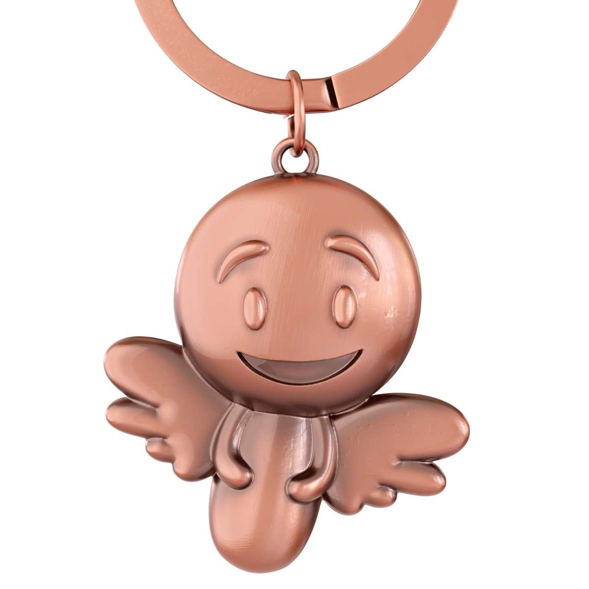 Schutzengel Schlüsselanhänger in Roségold – stilvoller Engel Glücksbringer als Geschenk.