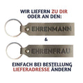 Ehrenmann & Ehrenfrau Schlüsselanhänger Set Leder grau - Ankerpunkt