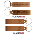 Schlüsselanhänger Set Leder Ehrenmann & Ehrenfrau hellbraun - Ankerpunkt